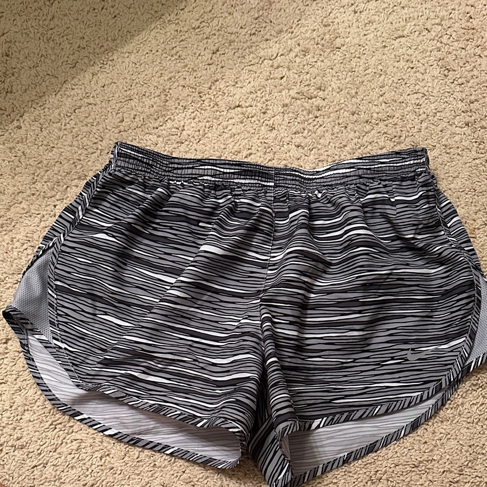 Nike Dri-Fit Women's Black and White Athletic Shorts
